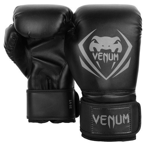 Venum Contender Boxing Gloves-Black-10Oz