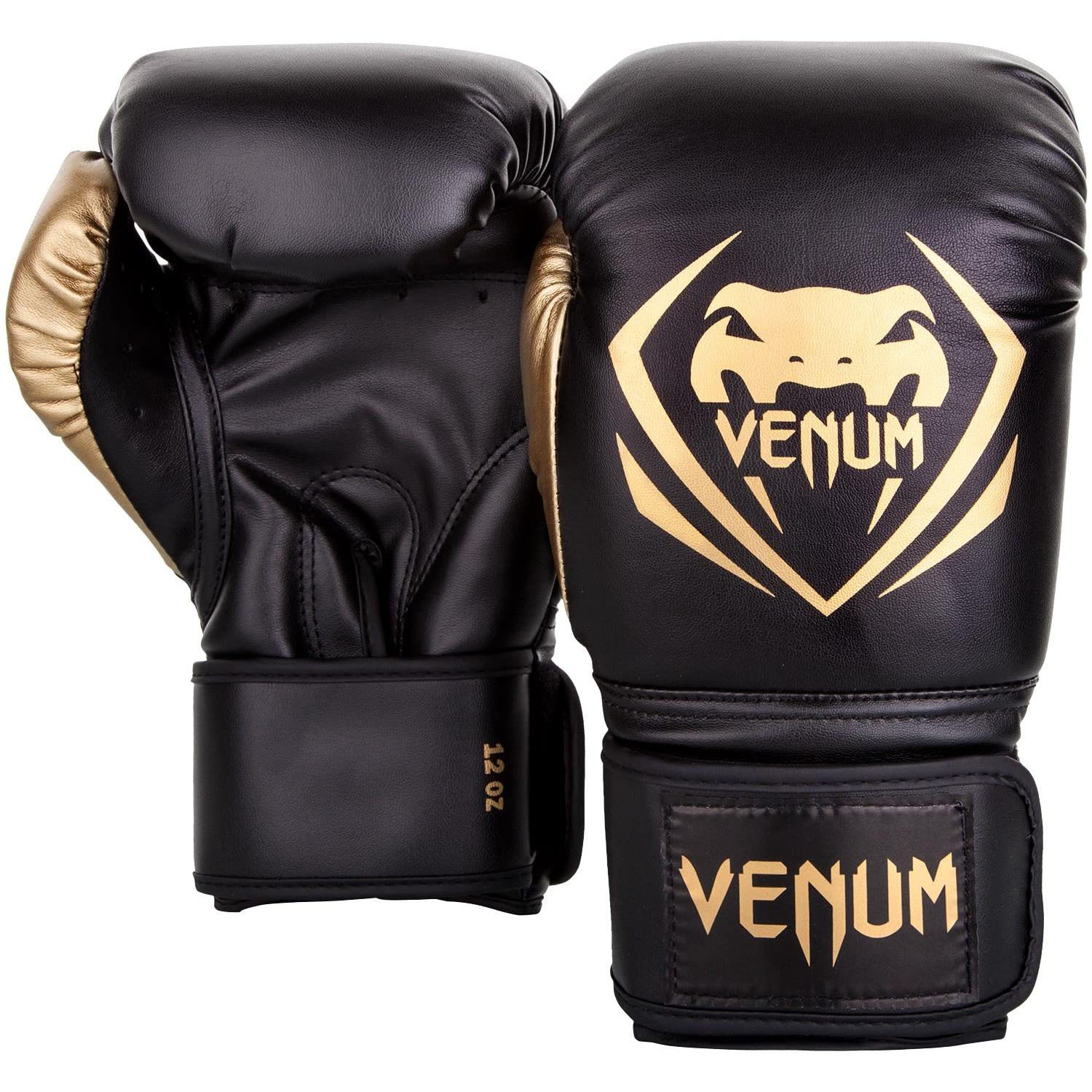 Venum Contender Boxing Gloves - Black-Gold - 8Oz