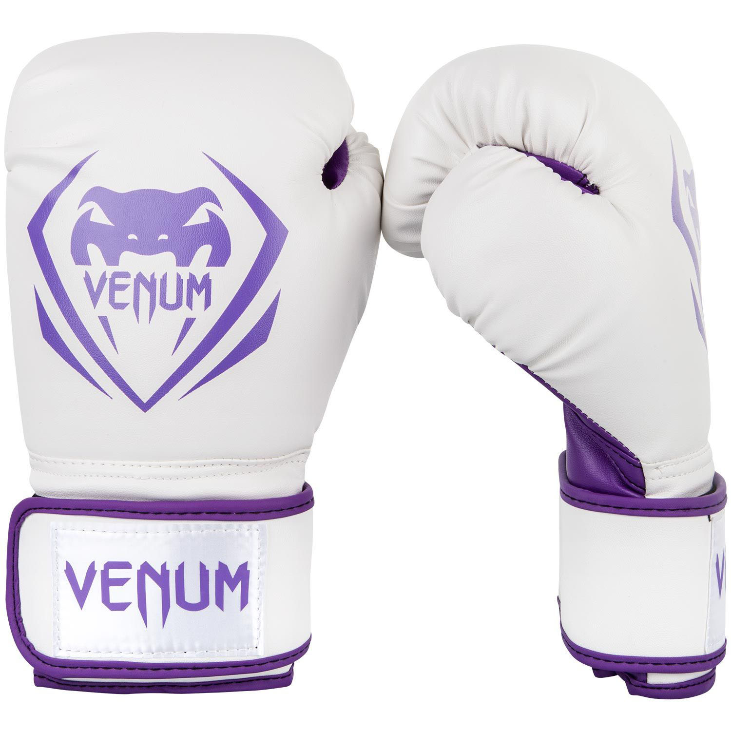 Venum Contender Boxing Gloves - White-Purple - 8Oz