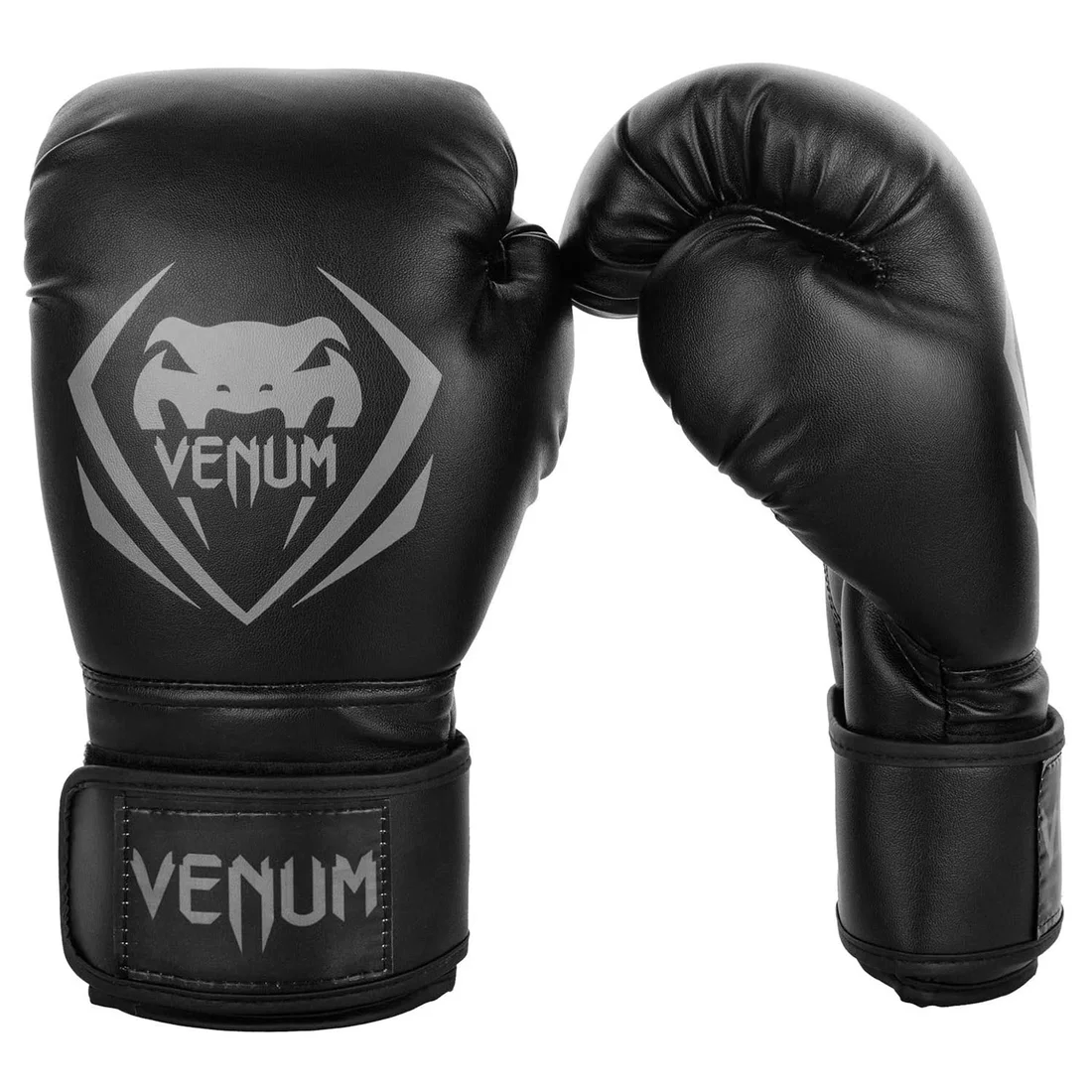 Venum Contender Boxing Gloves - Black - 8Oz