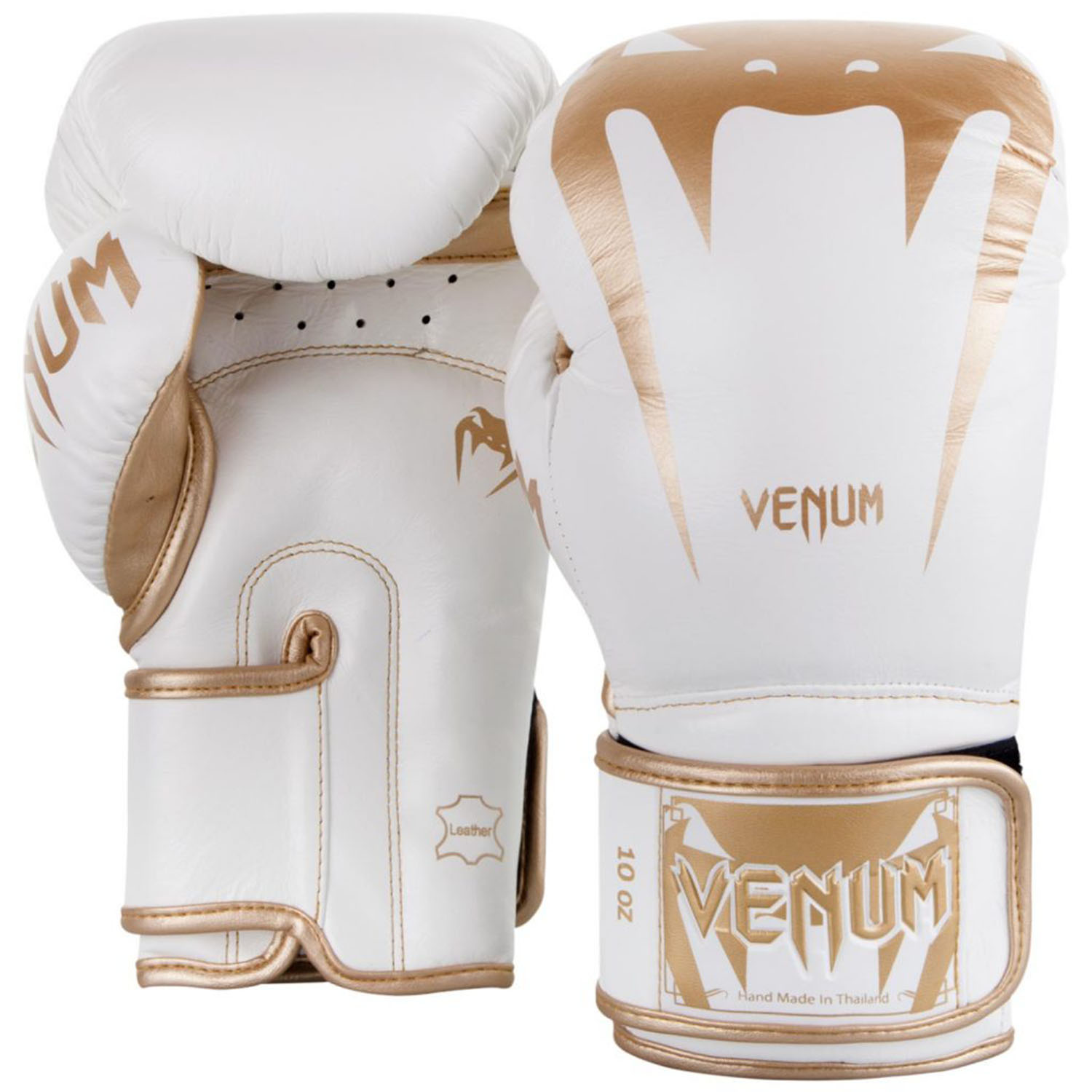 Venum Giant 3.0 Nappa Leather Boxing Gloves - White Gold - 10Oz