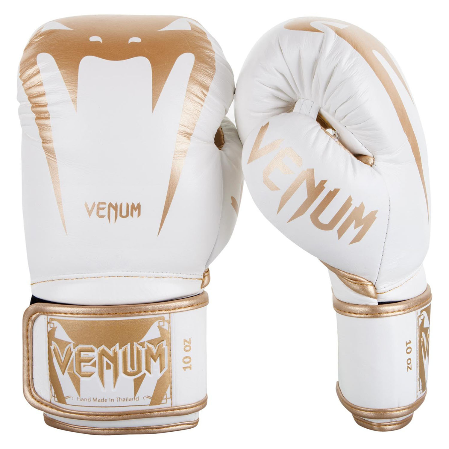 Venum Giant 3.0 Nappa Leather Boxing Gloves - White Gold - 10Oz