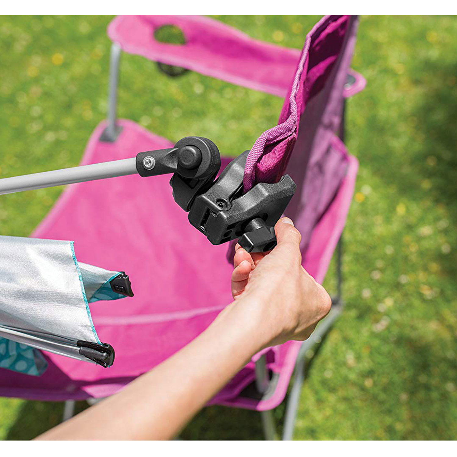 SKLZ Versa - Brella SPF 50+ Adjustable Umbrella with Universal Clamp - Turquoise