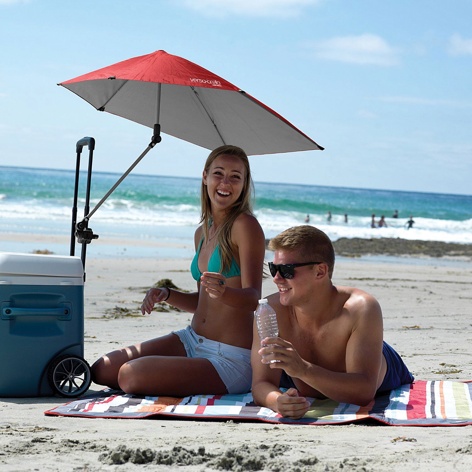 SKLZ Versa - Brella SPF 50+ Adjustable Umbrella with Universal Clamp - Midnight Blue