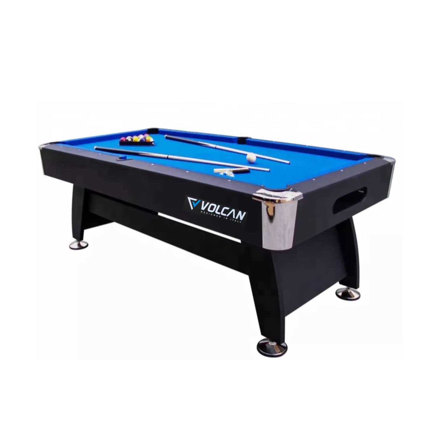 فولكان طاولة بلياردو خشبية مع جميع ملحقاتها - 9Feet - Blue