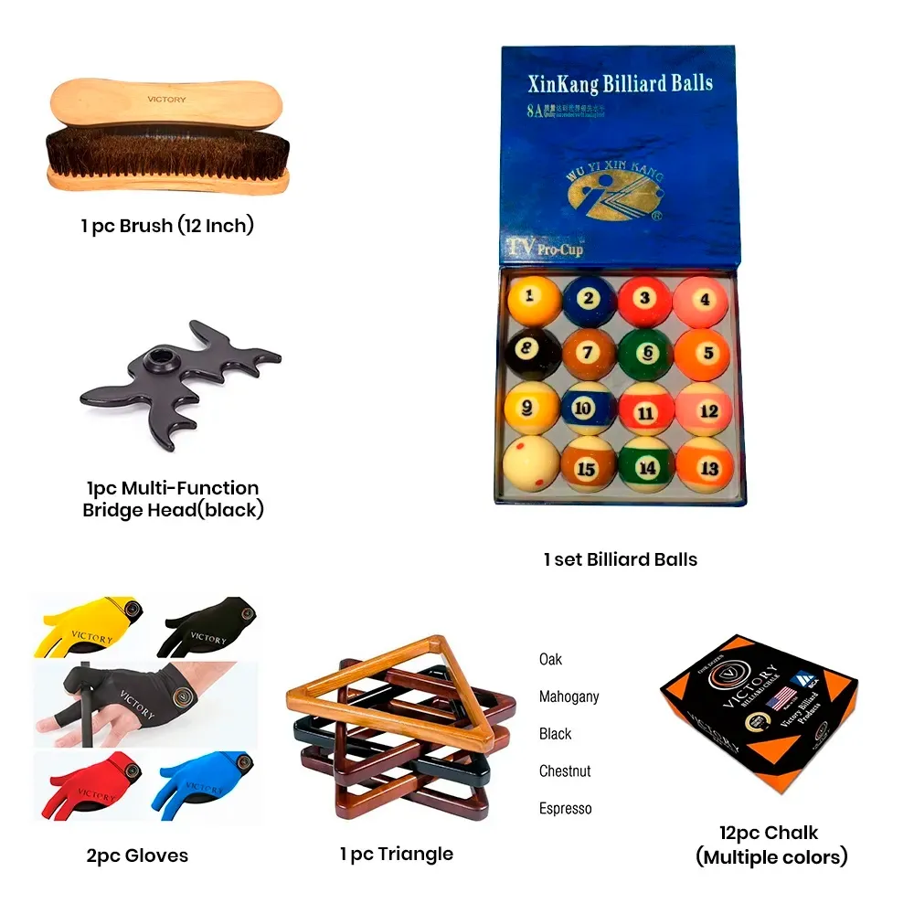 Victory Dynasty 9ft Marble Top Pool Table White Ball Return System | Billiard Table