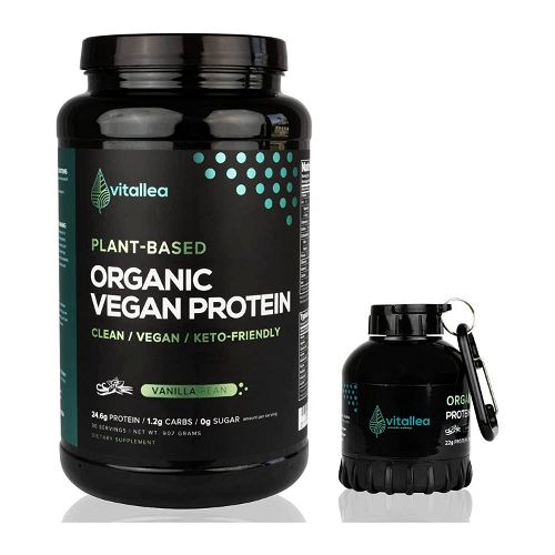 Vitallea Plant-Based Organic Vegan Protein - 30 Servings - Vanilla