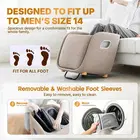 Nourest VibeX Foot & Calf Massager with Heat & Wireless Back Massager - Beige