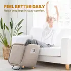Nourest VibeX Foot & Calf Massager with Heat & Wireless Back Massager - Beige