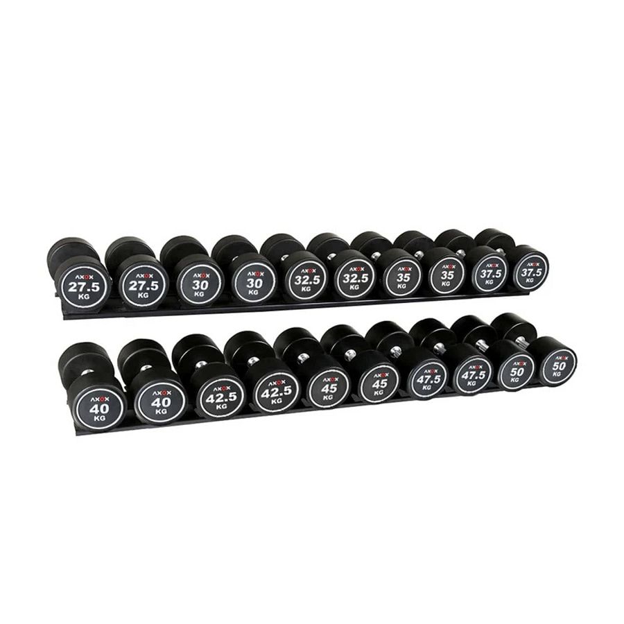 Axox 27.5-50 Kg  Steel Round Dumbbell with Rubber Coated Head