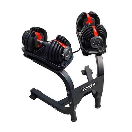 Axox Adjustable Dumbbell with Stand | 24 Kg Pair