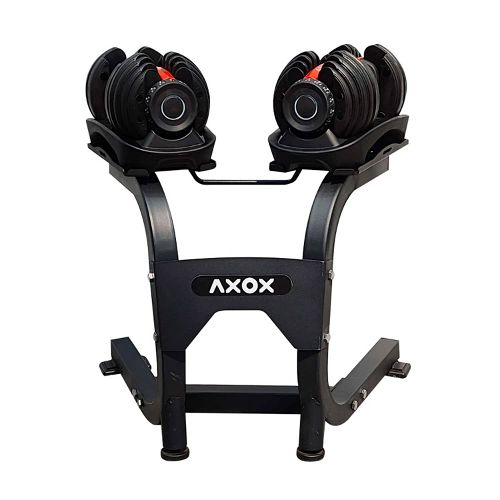 Axox Adjustable Dumbbell with Stand| 40 Kg Pair