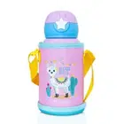 وايسي زجاجة مياه للأطفال مع القش وحقيبة خارجية - Pink - 600ml