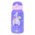 وايسي زجاجة مياه للأطفال مع القش وحقيبة خارجية - Purple - 600ml
