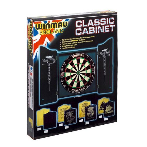 Winmau Plain Classic Dartboard Cabinet - Black