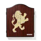 Winmau Rosewood Effect Golden Lion Dartboard Cabinet