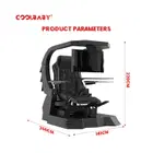 Ingrem Gaming Workstation with 3 Monitors Electrical Recline Chair - White