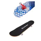 Win.Max Skateboard, Beginners and Adults, 9 Ply Double Deck, 50 x 36 mm PU Wheel - Maze Blue