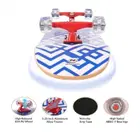 Win.Max Skateboard, Beginners and Adults, 9 Ply Double Deck, 50 x 36 mm PU Wheel - Maze Blue