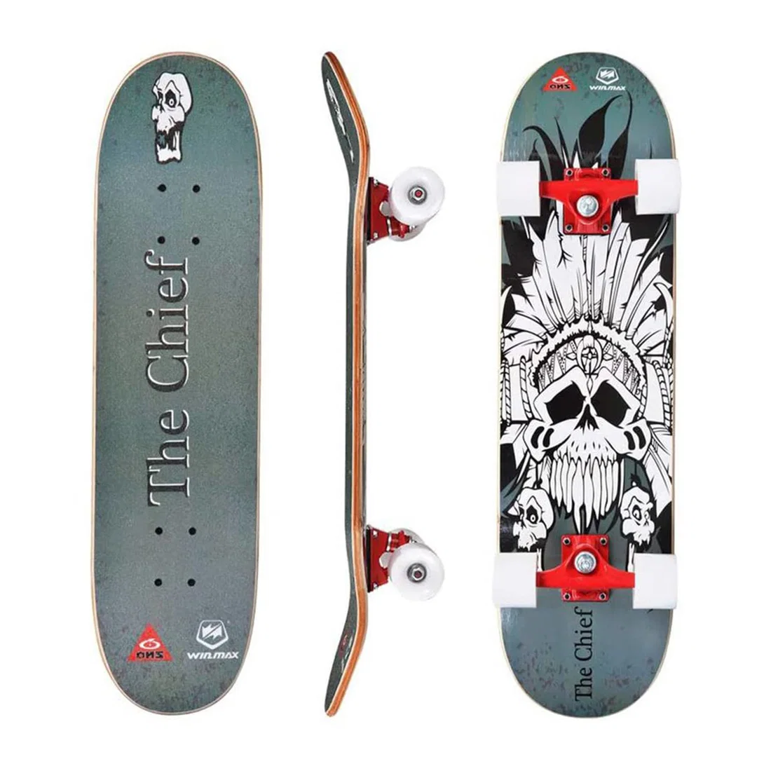 Win.Max Skateboard for Beginners and Adults with 9 Ply Maple Deck, 60 x 45 mm PU Wheel