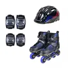 Win.Max Kinetik Inline Skate Combo Set - Blue - Medium (33-37)
