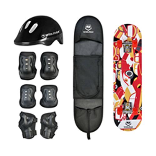 Winmax Kids Skateboard Combo Set, Deck, Helmet, Protector