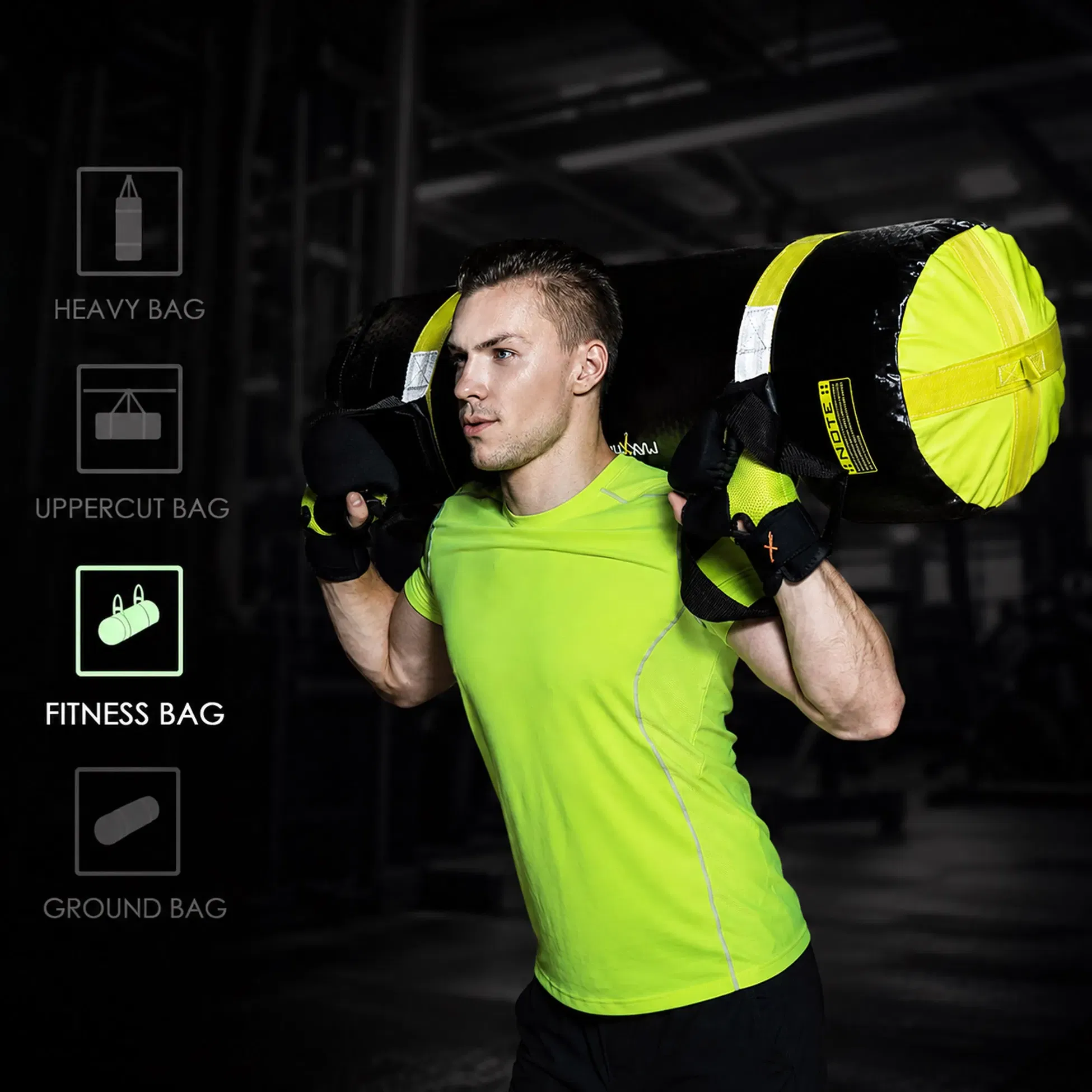 MaxxMMA 3ft Training & Fitness Heavy Bag - Black-Pink