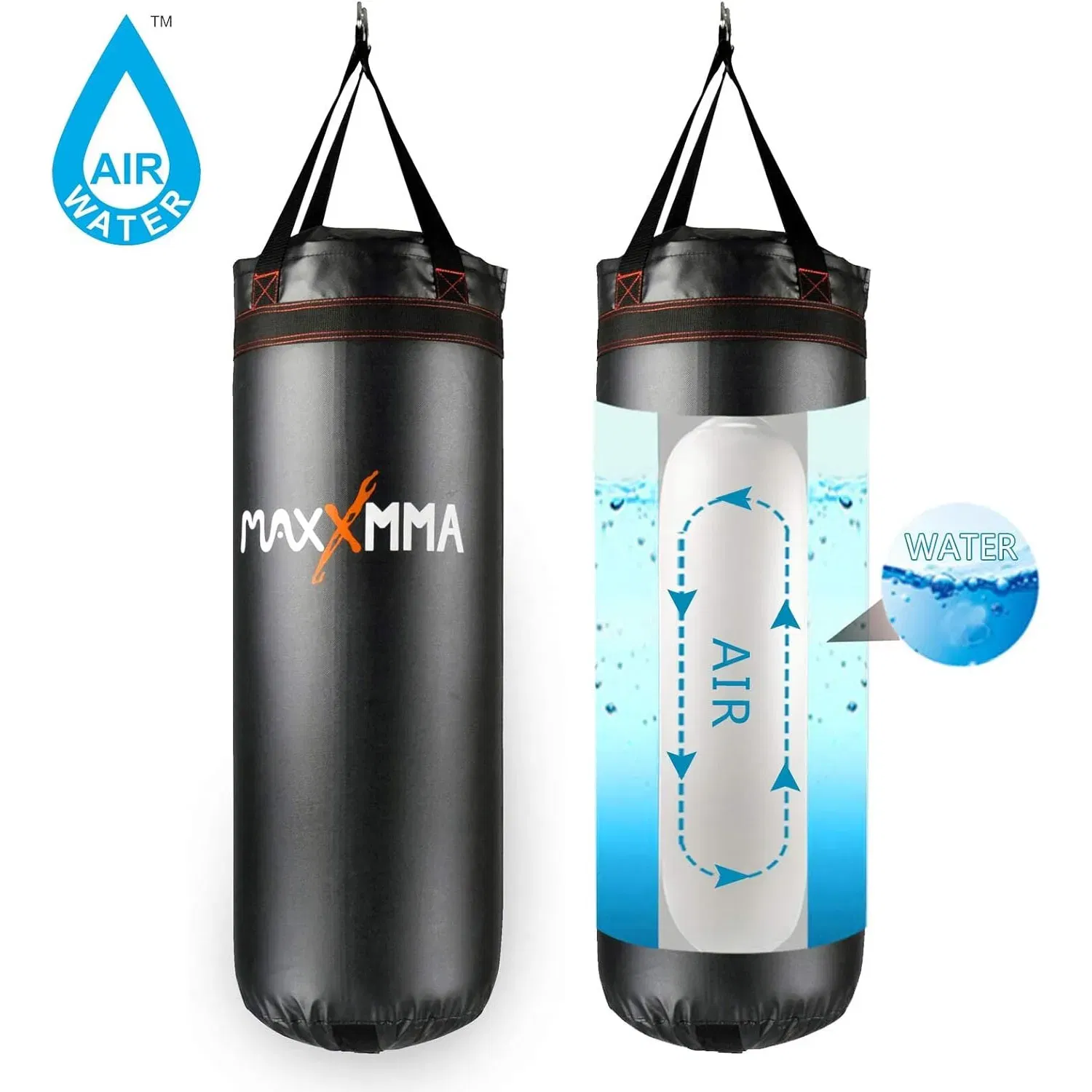 MaxxMMA Water Air Heavy Bag in black
