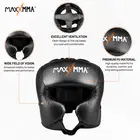 MaxxMMA Head Gear - Black - Large