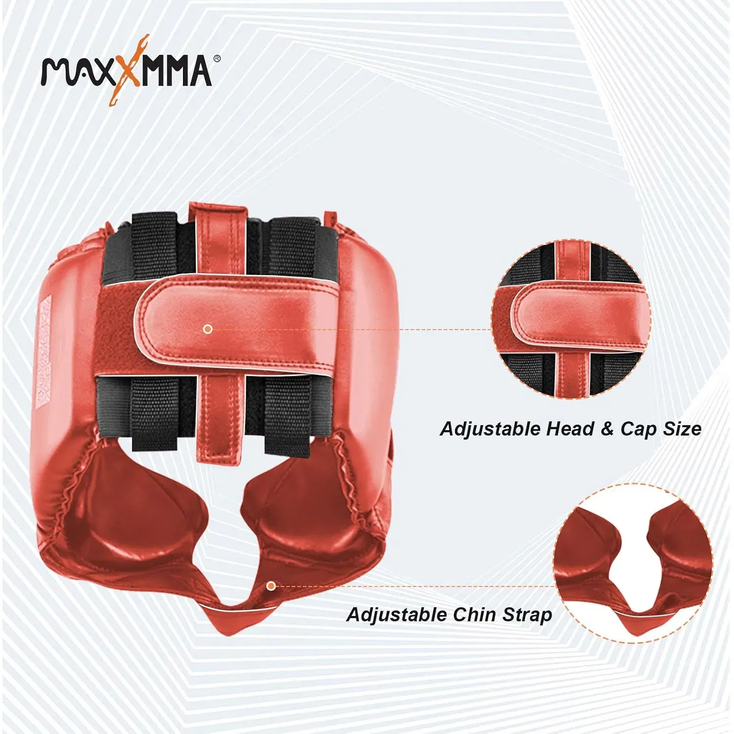 MaxxMMA Head Gear - Red - Large