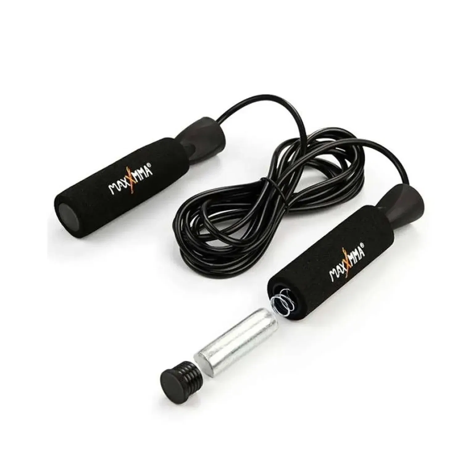 MaxxMMA Weighted Jump Rope Black