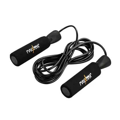MaxxMMA Weighted Jump Rope Black