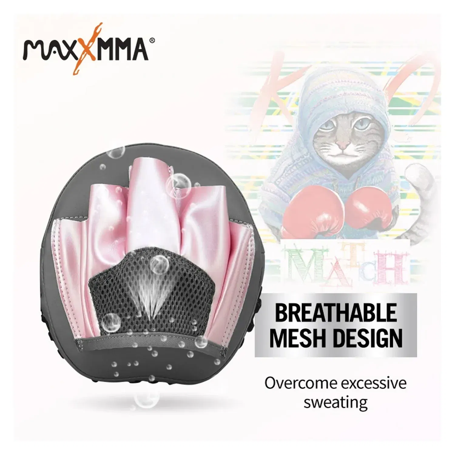 MaxxMMA Micro Punch Mitts - Black/Red