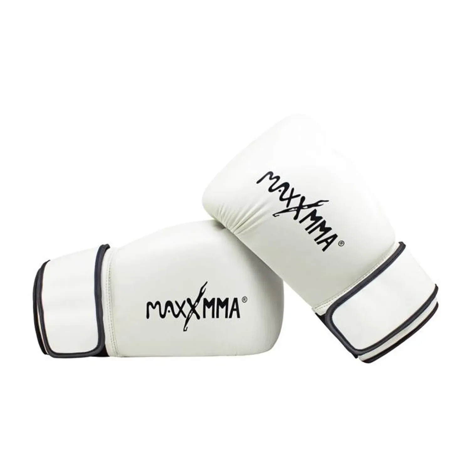 MaxxMMA Pro-Style Boxing Training Gloves - White - 12oz