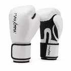 MaxxMMA Pro-Style Boxing Training Gloves - White - 12oz
