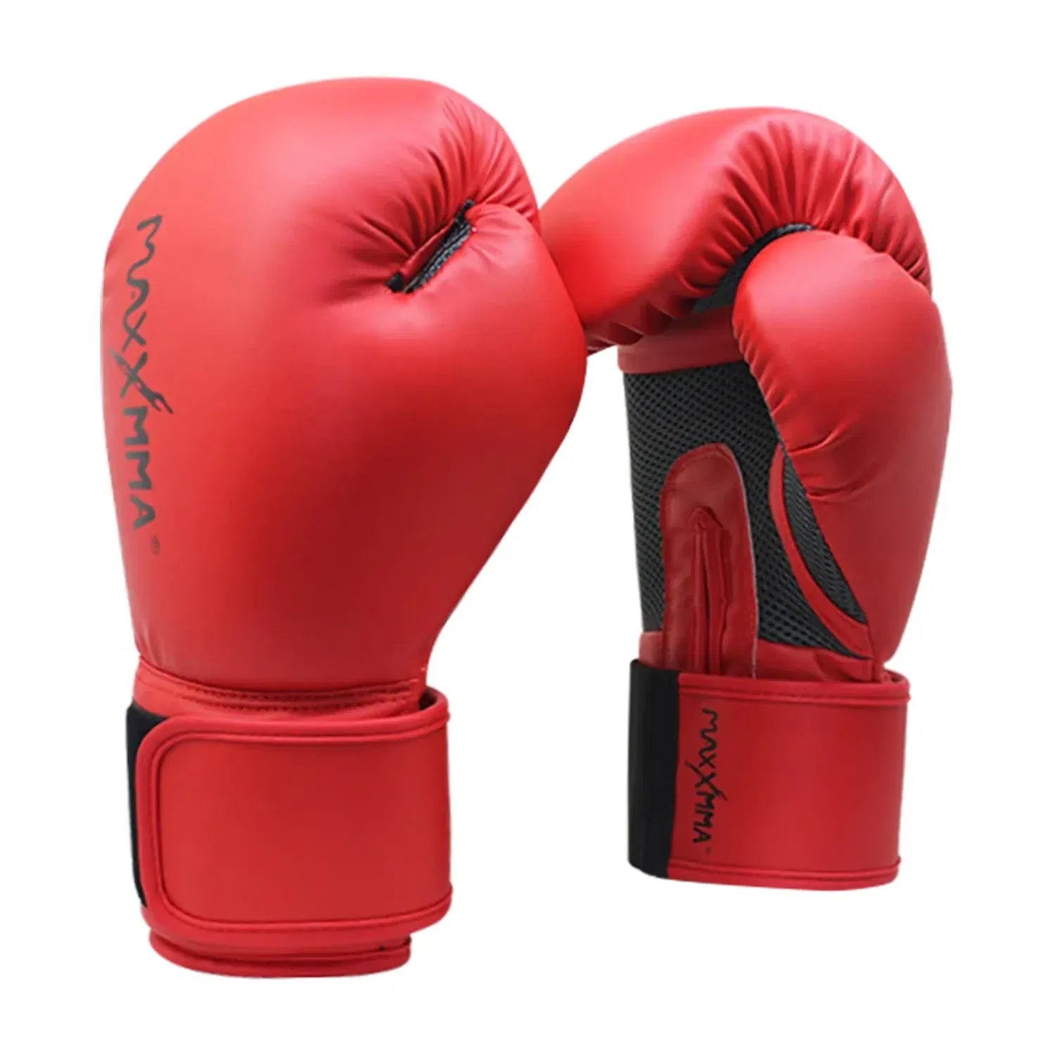 MaxxMMA Pro-Style Boxing Training Gloves - Red - 12oz