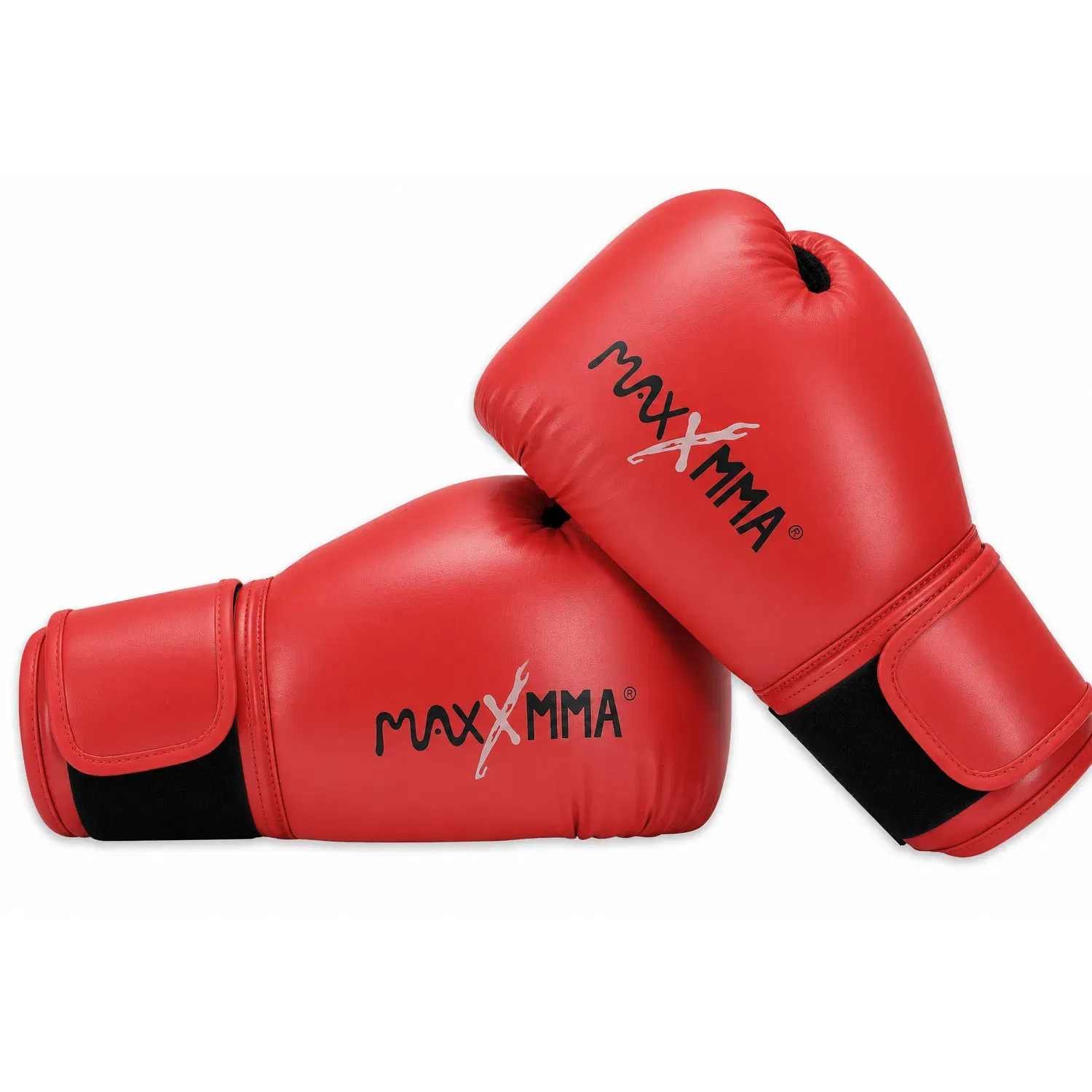 MaxxMMA Pro-Style Boxing Training Gloves - Red - 12oz
