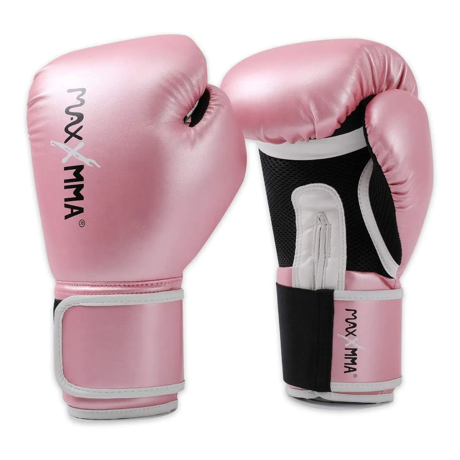 MaxxMMA Pro-Style Boxing Training Gloves - Pink - 8oz
