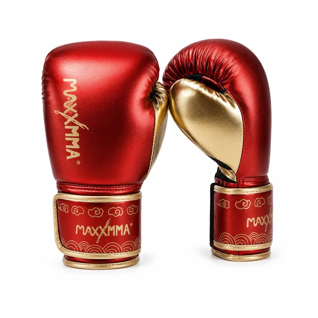 MaxxMMA Pro-Style Boxing Training Gloves - Metallic Red - 10oz