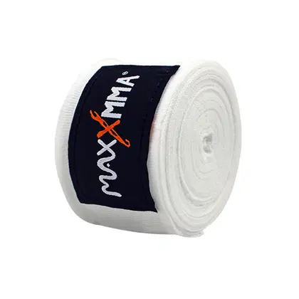 MaxxMMA Hand Wraps (65% cotton + 35% poly) - White - 200"