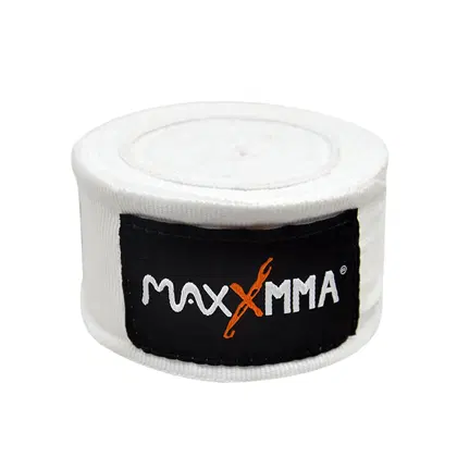 MaxxMMA Hand Wraps (52% nylon + 48% cotton) - White - 200"
