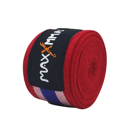 MaxxMMA Hand Wraps (52% nylon + 48% cotton) - Red/White/Blue - 120"