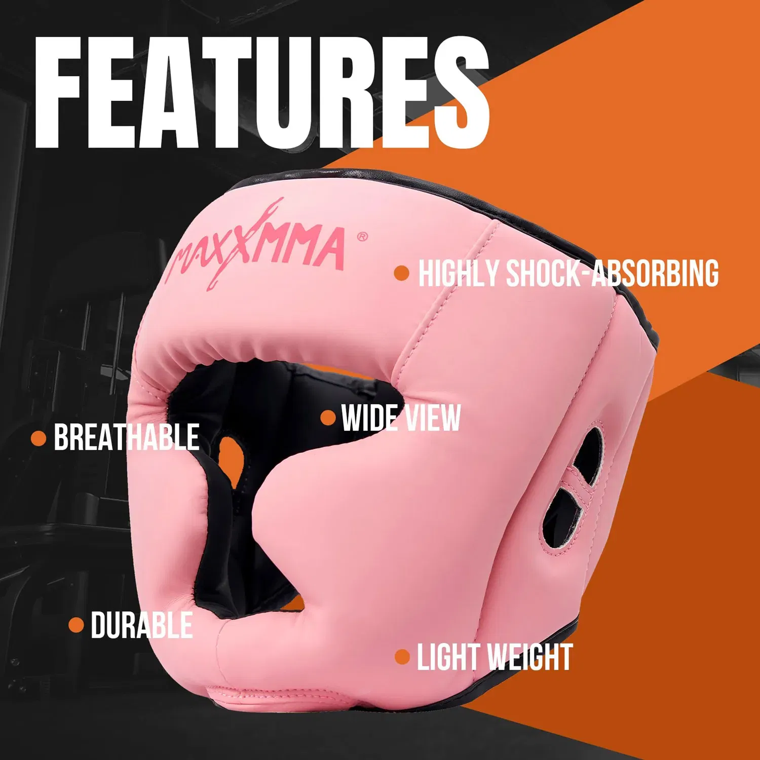 MaxxMMA Head Gear Full Coverage - Pink - Small
