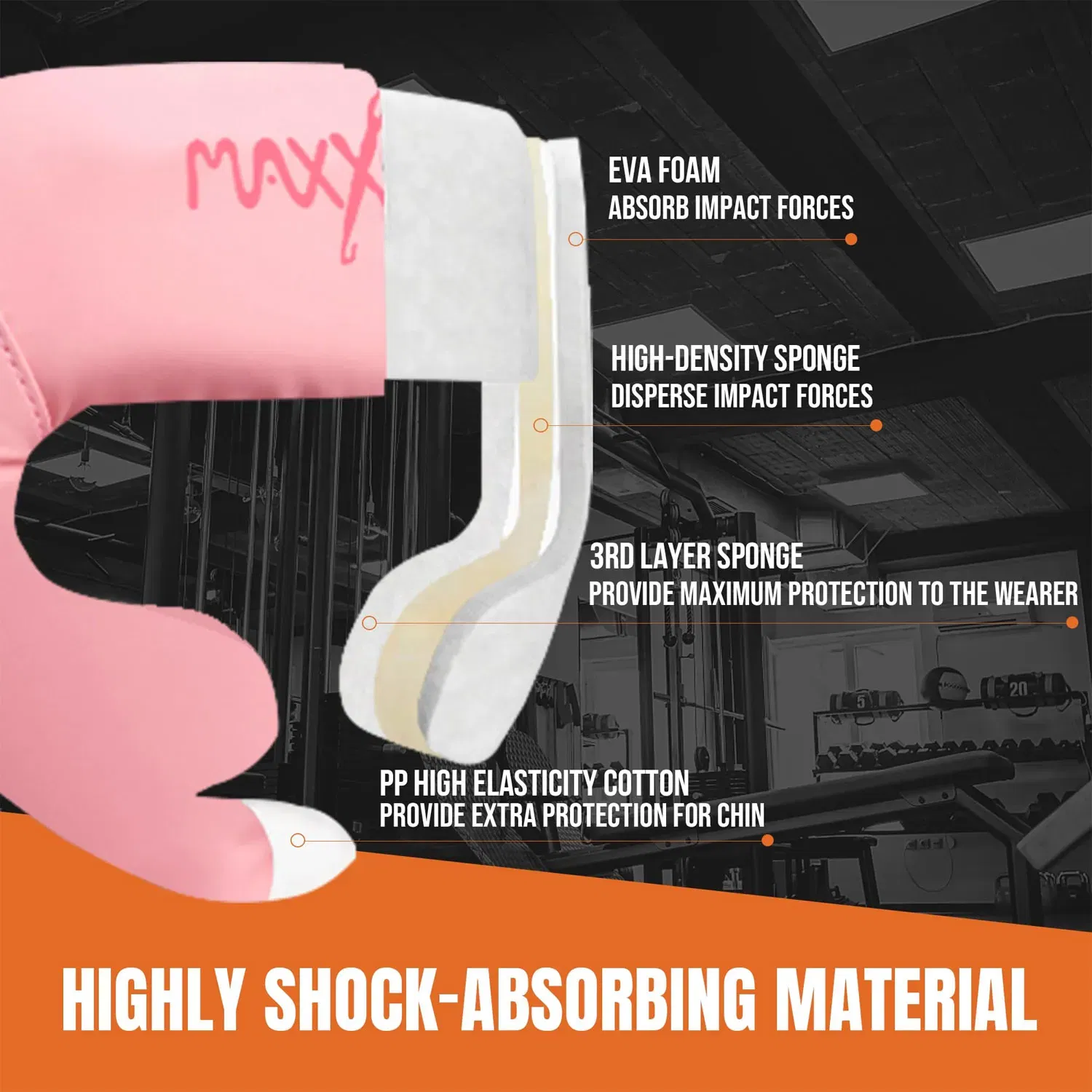 MaxxMMA Head Gear Full Coverage - Pink - Small