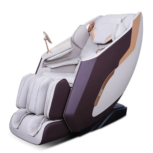 Zeitaku  Yawarakai Full Body 3D Massage Chair With SL Track-Beige-Brown