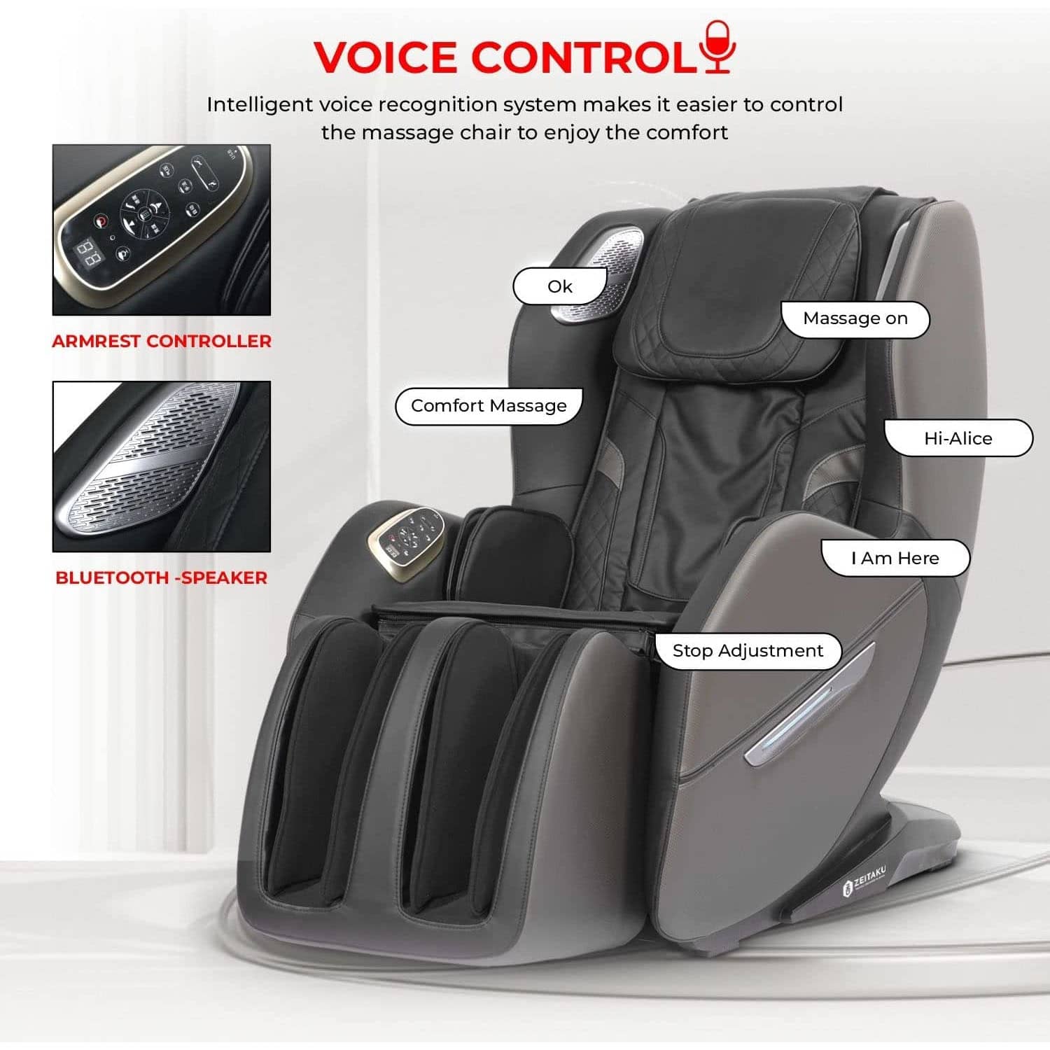 زيتاكو كرسي التدليك Yawarakai 3D المثبت مسبقًا مع مسار SL