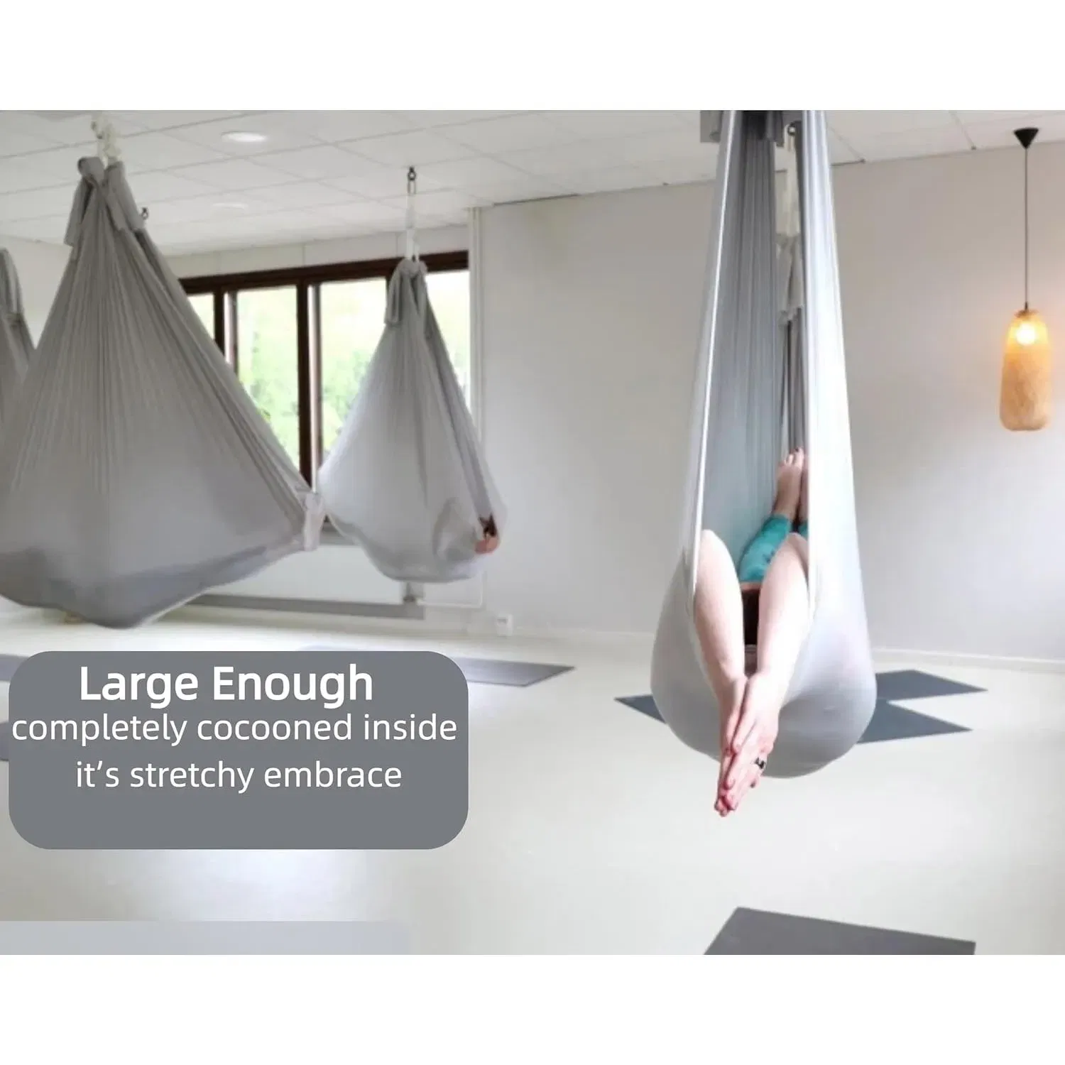 Vox Fitness Yoga Hammock & Swing - Silver Grey