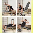 Vox Fitness Adjustable/Folding Utility Weight Bench For Home Gym, Weightlifting And Strength Training