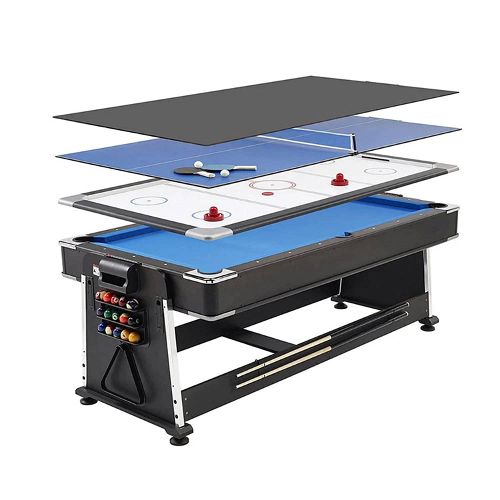 CoolBaby YLY2055 7ft Pool Table Billiard + Air Hockey + Tennis Table + Cover