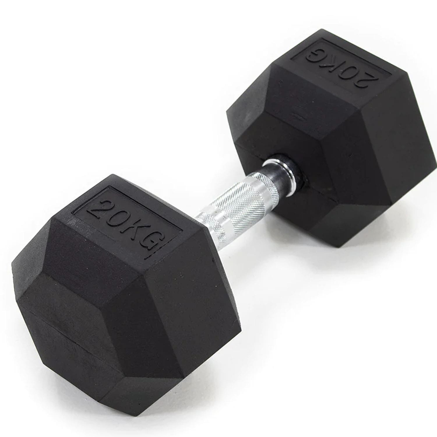 Powercore Rubber Hex Dumbbell - 4 Kg